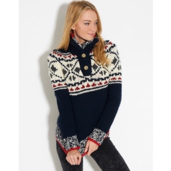 SuperDry Pull Hipster Henley in Navy - Picture 2 of 3